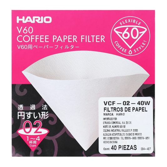 Filtros V60 blancos (40 piezas)